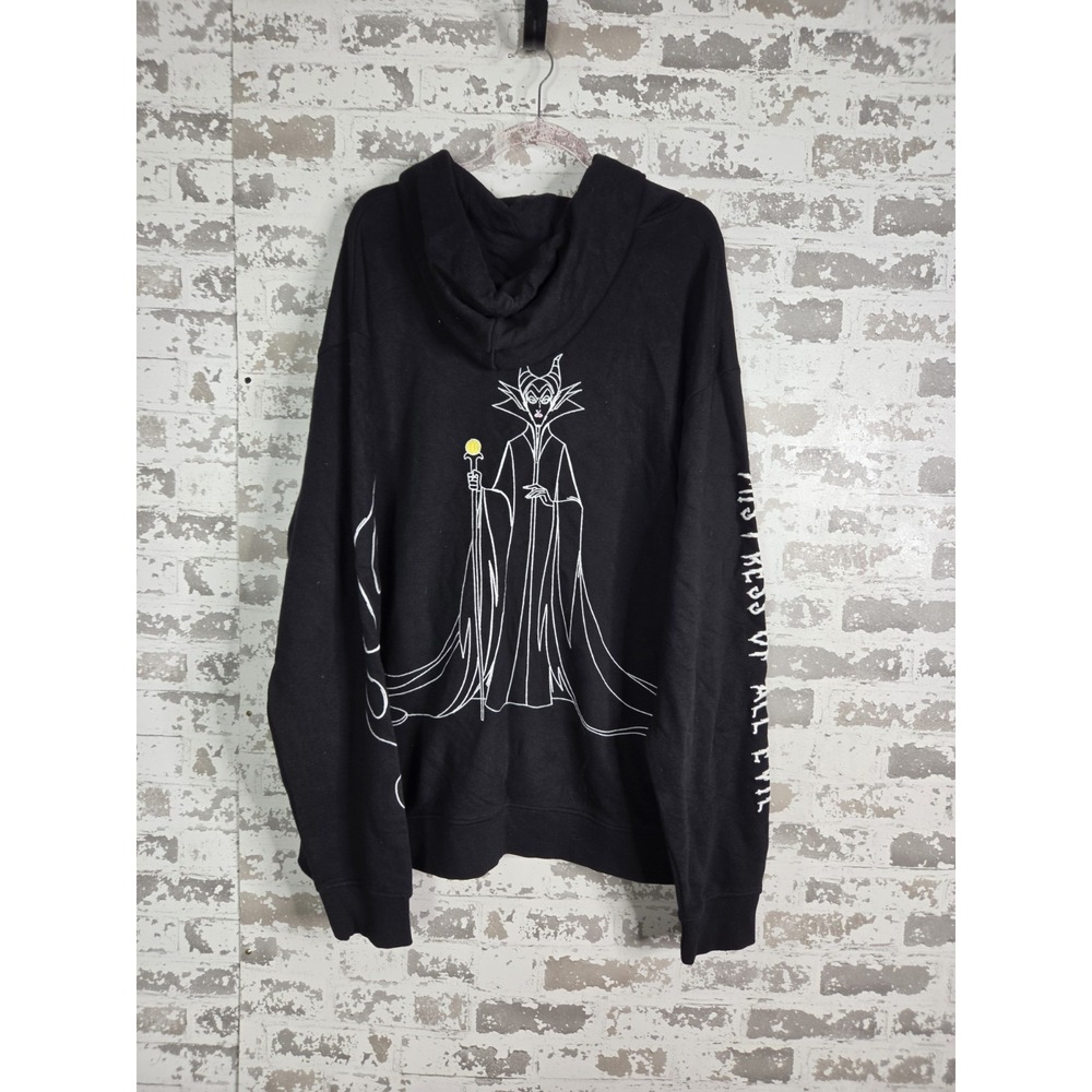 Disney Maleficent Embroidered Hoodie Sweatshirt Oversized 2XL Unisex NWOT